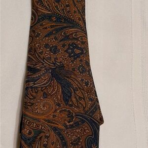 Paisley Brown and Blue Men's Tie